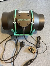 Mars Hydro 6'' Inline Fan with Speed Controller and uk plug 