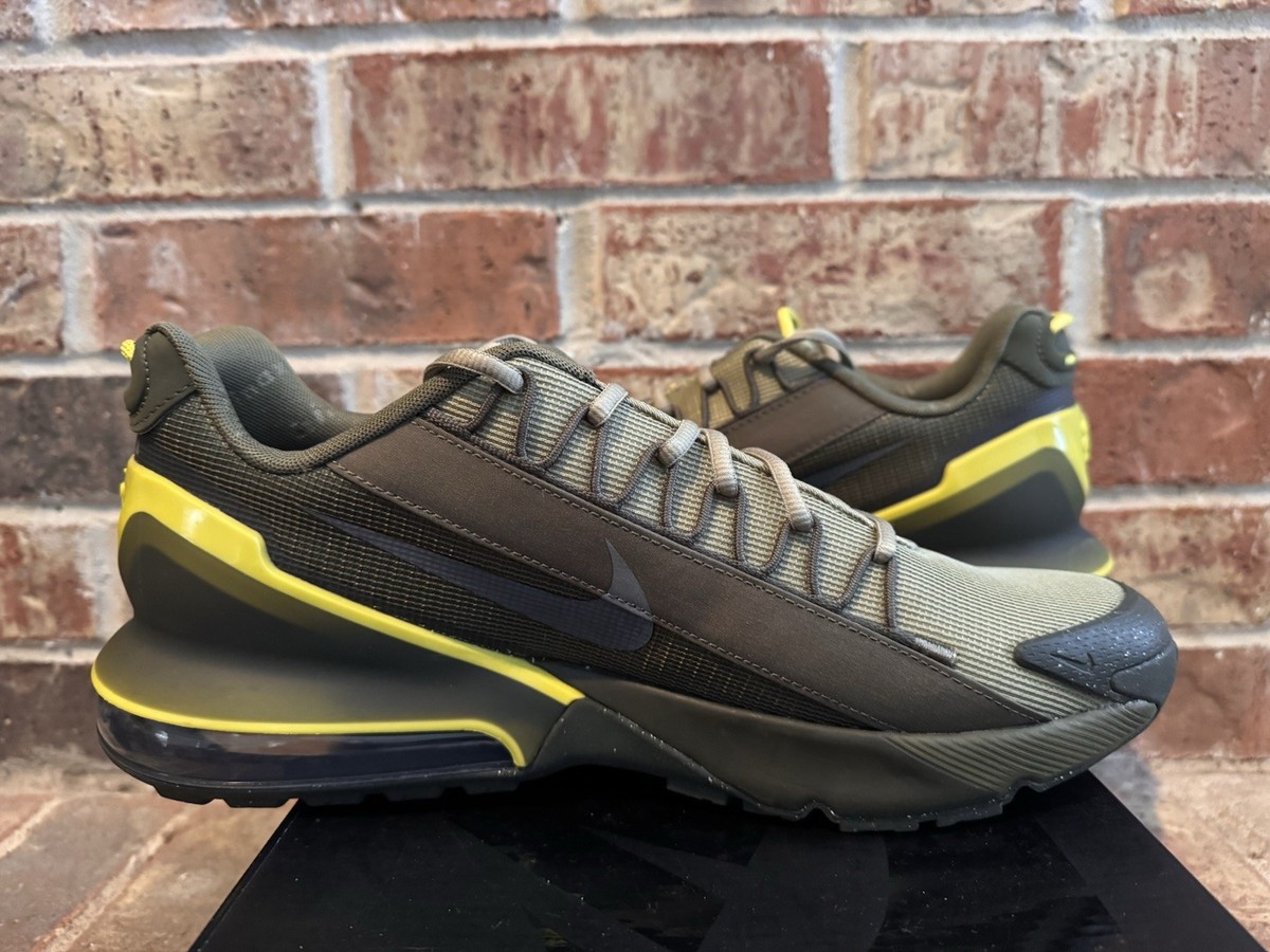 New 12 Nike Air Max Pulse Roam Neutral Olive Green Volt Sneakers