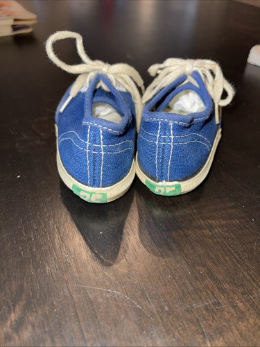 Vintage 1972 PF FLYERS Converse Blue Canvas Athletic Shoes Boys / Toddlers 6 USA - Picture 4 of 16