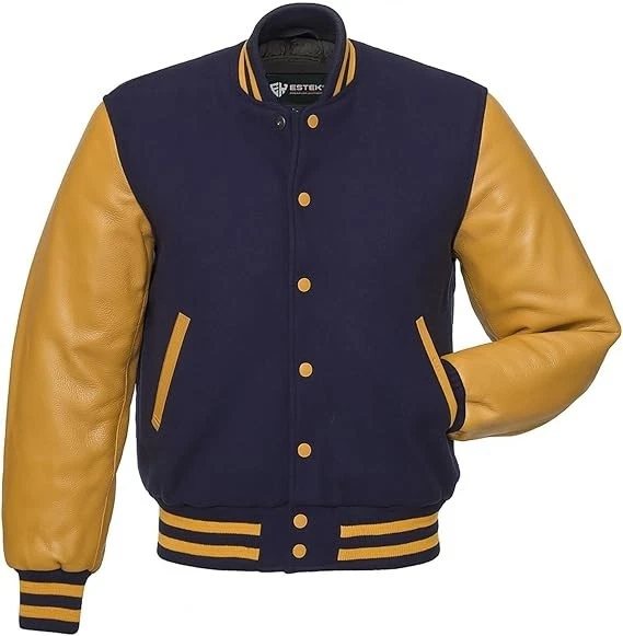 Letterman Varsity Jacket School College Bomber Baseball Jacket Size: (3XL)