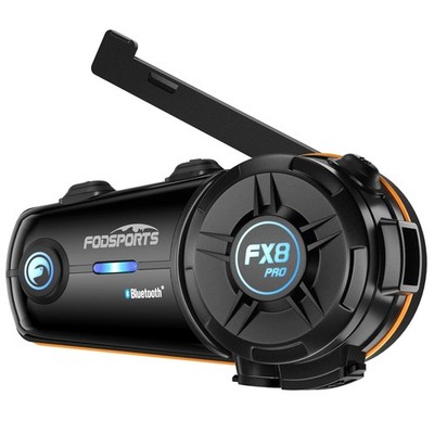 Fodsports FX8 Pro Motorcycle Communication Systems with Customized HRSQS Spea...