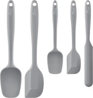 Kochspatel Set HitzebestäNdig Bpa-Frei Silikon 5Er-Set Grau SpüLmaschinenfest