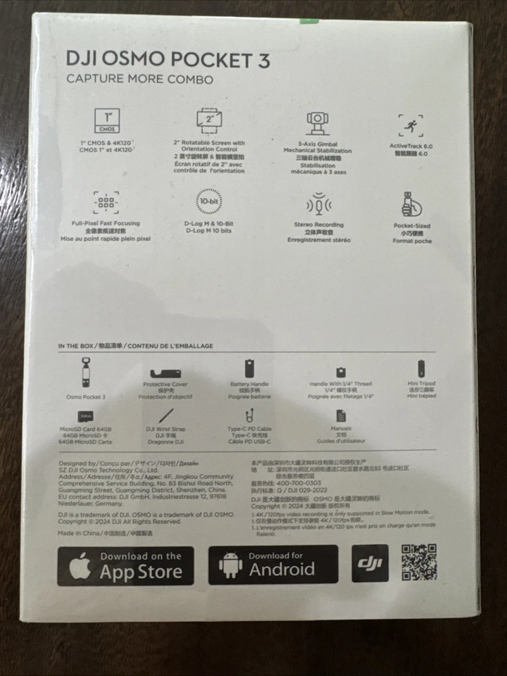 Cámara estabilizadora cardán DJI Osmo Pocket 3 con captura más combo Foto 2 de 4