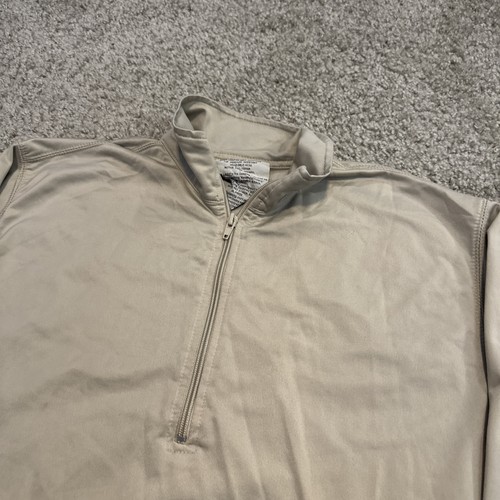 Active Force Apparel Shirt Medium Beige Sleeping Heat Retentive Quarter Zip - Picture 3 of 6
