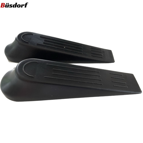 TüRstopper TüRkeil Bodenkeil Fensterkeil Schwarz 2 Er Set Satz 120Mm Feststeller-image