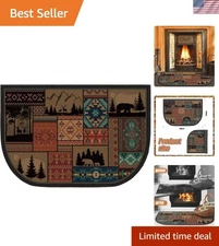 Fireplace Hearth Rug Fireplace Mats Cabin Southwestern Fireproof Fire Resista...