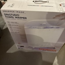 Sharper Image SpaStudio Towel Warmer, Heated, Aromatherapy, White - NEVER USED