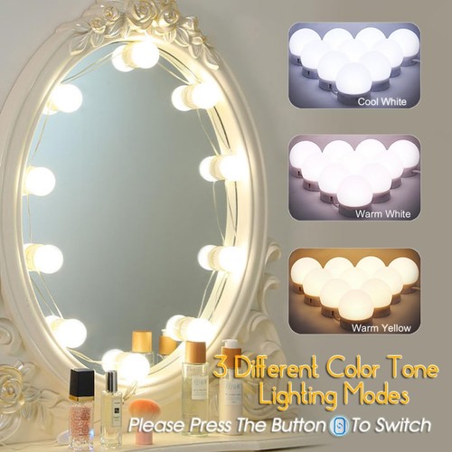 Luces de espejo de tocador LED, luces de tocador de 15 pies para maquillaje tocador luz de espejo... - Imagen 3 de 8