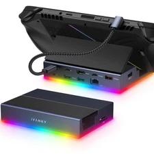 iVANKY 14-in-1 RGB 4K@144Hz Docking Station for Steam Deck OLED/ROG..