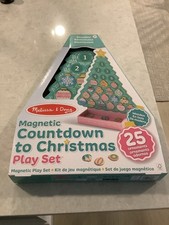 Melissa  Doug Countdown to Christmas Wooden Magnetic Advent Calendar Tree Pink