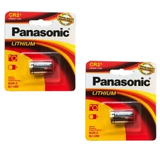 2x Panasonic 3V CR-2 Photo Lithium Battery 5046LC 6206 CR1025 CR15270 CR17335
