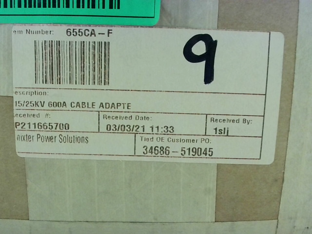 Thomas &amp; Betts Elastimold 655CA-F Cable Adapter 15/25KV 600A-New In Box img