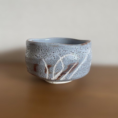 Chawan Mino Ware Shino Yaki Hidenobu Tea Set Beautiful Condition Traditional - Picture 2 of 5