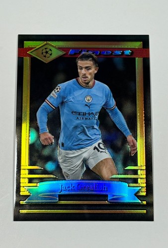 2022/23 Topps Finest UEFA – Jack Grealish – BlackRefractor /25 - Picture 2 of 4