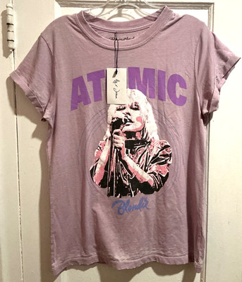 RECYCLED KARMA Blondie Atomic Women's Short Sleeved Purple T-Shirt  Sz S NWT
