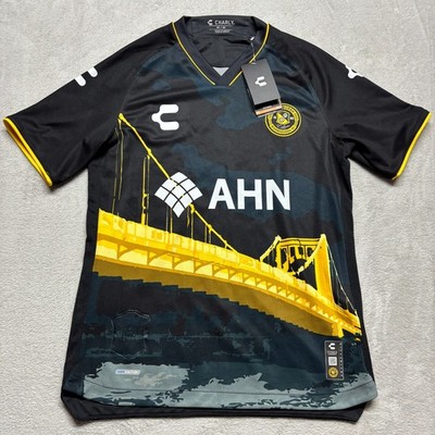 Pittsburgh Riverhounds Jersey Mens M Charly SC Three Rivers ROBBIE MERTZ NEW
