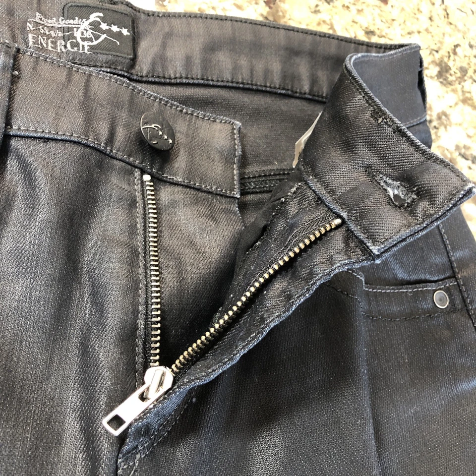 Pantalones de mezclilla para hombre talla 31 X 33 Energie Finest Goods cremallera accidente bordado Italia Foto 4 de 4