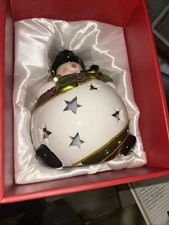 Luminary Frosty Snowman Christmas QVC Home Reflections Light Holiday 2011 Decor