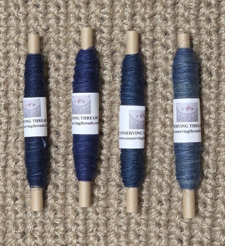 Thread Jute. 25 Yards Bobbin. Lace Weight. Blue. - Picture 7 of 13