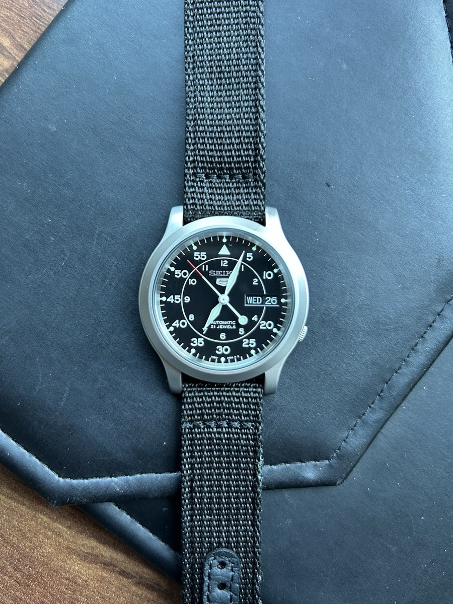 Seiko 5 SNK809 Military Matte Men's Black Field Pilot Seiko 5 SNK809 Military Matte Men's Black Field Pilot