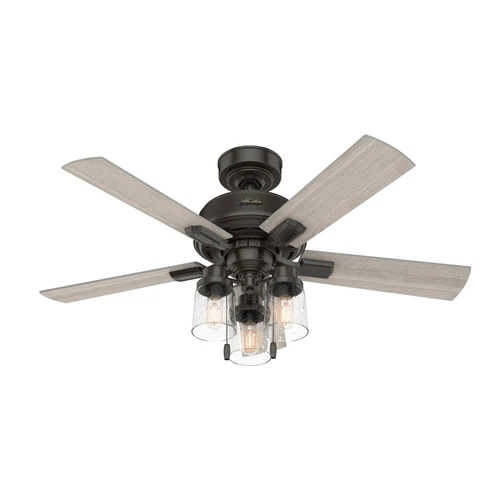 Hunter 44" Hartland Ceiling Fan with LED Light & Pull Chain Industrial Farmhouse - Picture 1 of 3