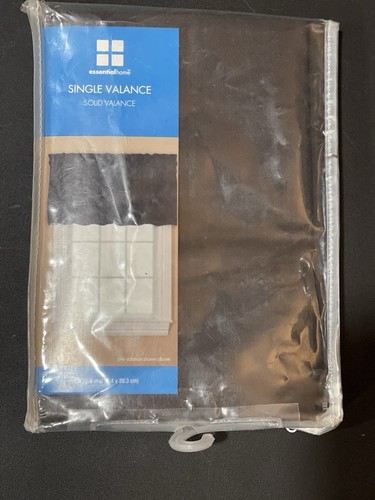 Essential Home Single Valance Solid Brown - 60 x 15.5 in. - Picture 3 of 5