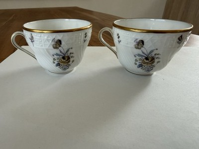Hutschenreuther Selb Bavaria Dresden Tasse Untertasse 2 Gedecke Goldrand Blumen