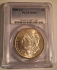 1883-CC Morgan Silver Dollar PCGS MS 65
