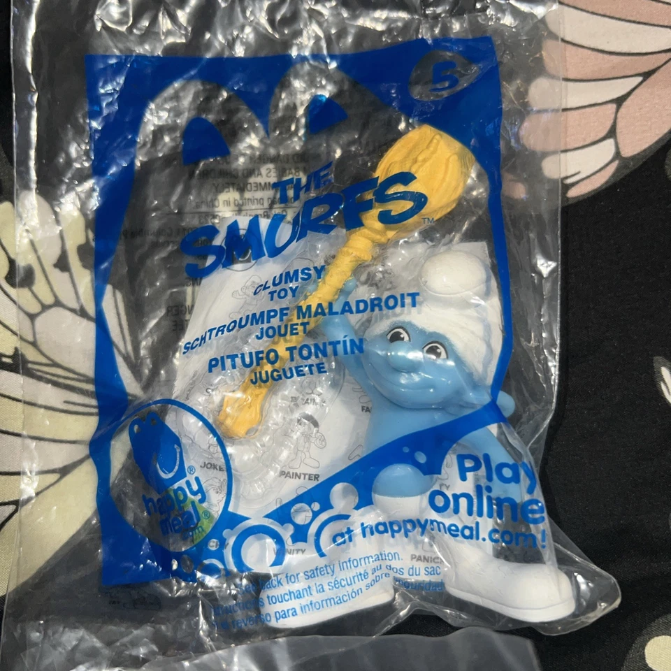 Brinquedos McDonald's 2011 Smurfs Happy Meal pacote lacrado 7 brinquedos - Imagem 4 de 4