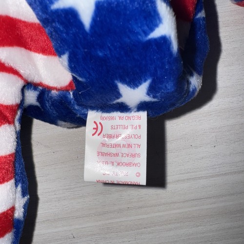 TY Beanie Babies Liberty Bears Lot of 3 VTG 2001 USA Tags RWB Clean Protected - Picture 4 of 11