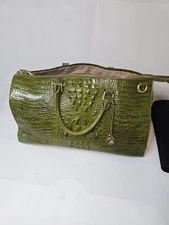 Brahmin Green Crocodile Embossed Leather Purse/Bag