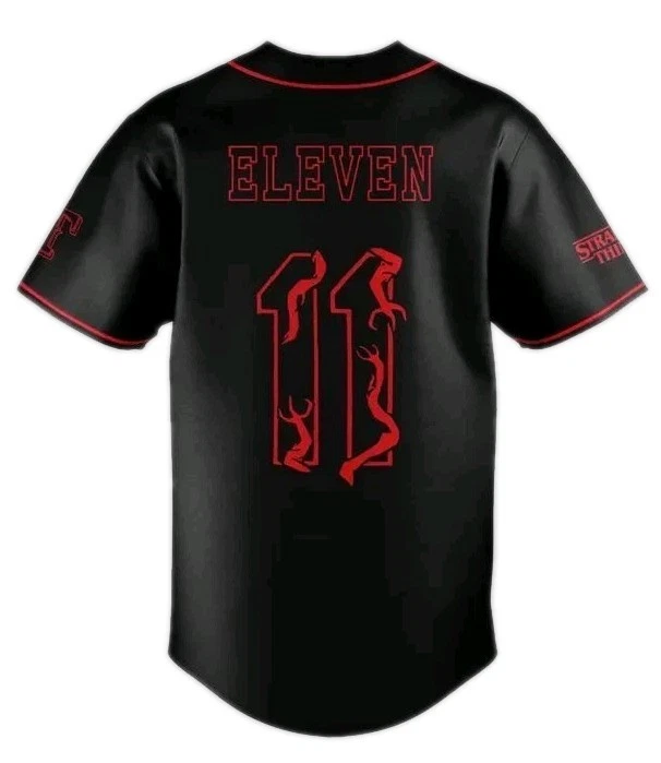 Custom 2025 Texas Rangers Stranger Things Special Edition 3D Print Black Jersey