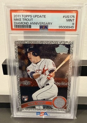 2011 TOPPS UPDATE DIAMOND ANNIVERSARY #US175 MIKE TROUT ROOKIE RC PSA 9