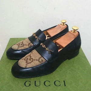 Mocassins homme 7.0US Gucci 100e anniversaire noir imbriqué 6