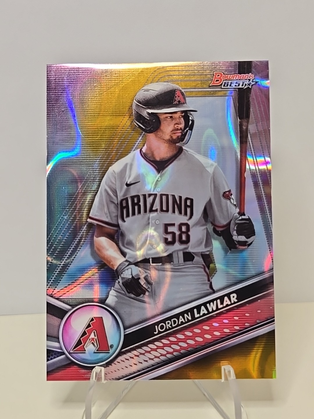 2022 Bowman's Best Jordan Lawlar Gold Lava Refractor 50/75 Arizona Diamondbacks