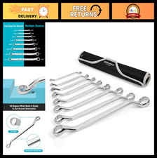 50-degree Offset Wrench Set 8-piece Sae Double Box End 14 To 1-14 Cr-v