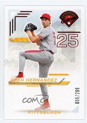 2025 Panini Prospect Edition Red 55/299 Seth Hernandez #39 1p5n