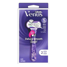 Gillette Venus Extra Smooth Women's Swirl Blade Razor 1 Handle 2 Blades NEW