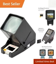High Resolution 35mm Film Viewer - Battery Powered with LED Light for Mobile Use