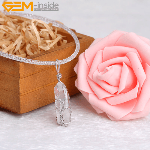 Natural Life Tree Chakra Rock Quartz Jewelry Pendant Necklace16'' Energy Healing - Picture 9 of 30