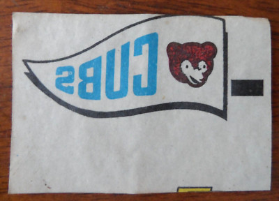 1966 TOPPS BASEBALL RUB OFFS CHICAGO CUBS PENNANT U-1680