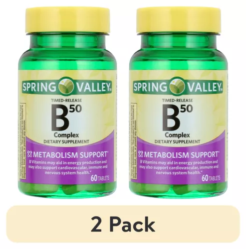 2 pack B-50 Complex Timed-Release Tablets Dietary Supplement, 60 Count