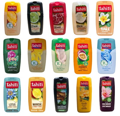 Tahiti shower gel showergel 250 ml without soap dyes PH-neutral 15 varieties