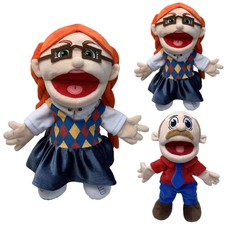17In Jeffy Puppet Soft Plush Toy Hand Puppet Prank Puppet with Working Mouth