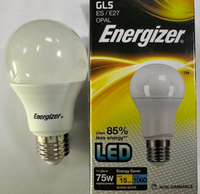 2X 11.6W (=75W) Led Energizer Opal GlüHbirnen, Es E27, 2700K Warmes Weiß
