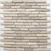 Mosaik Verbund Uni Biancone Fliesenspiegel KüChe Wand 40-0105 | 10 Mosaikmatten