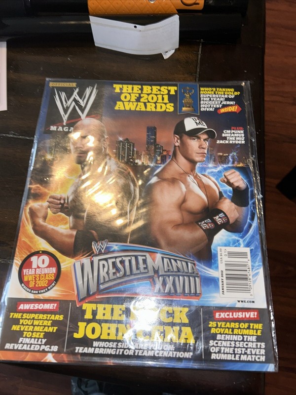 WWE Magazine January 2012 The Rock John Cena Wrestlemania