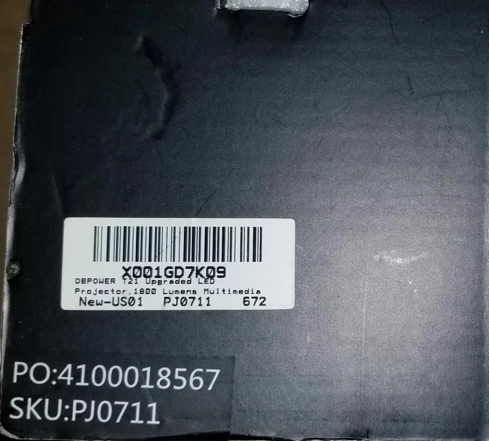 DBPOWER LED Light Source Smart Mini Projector Model T2 SKU: PJ0711 FULLY WORKING - Image 2 of 4