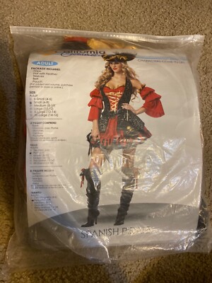 California Costumes – Spanisches Piraten-Kostüm Für Damen (Größe L) – Inkl. Gürtel, Mütze & Mehr