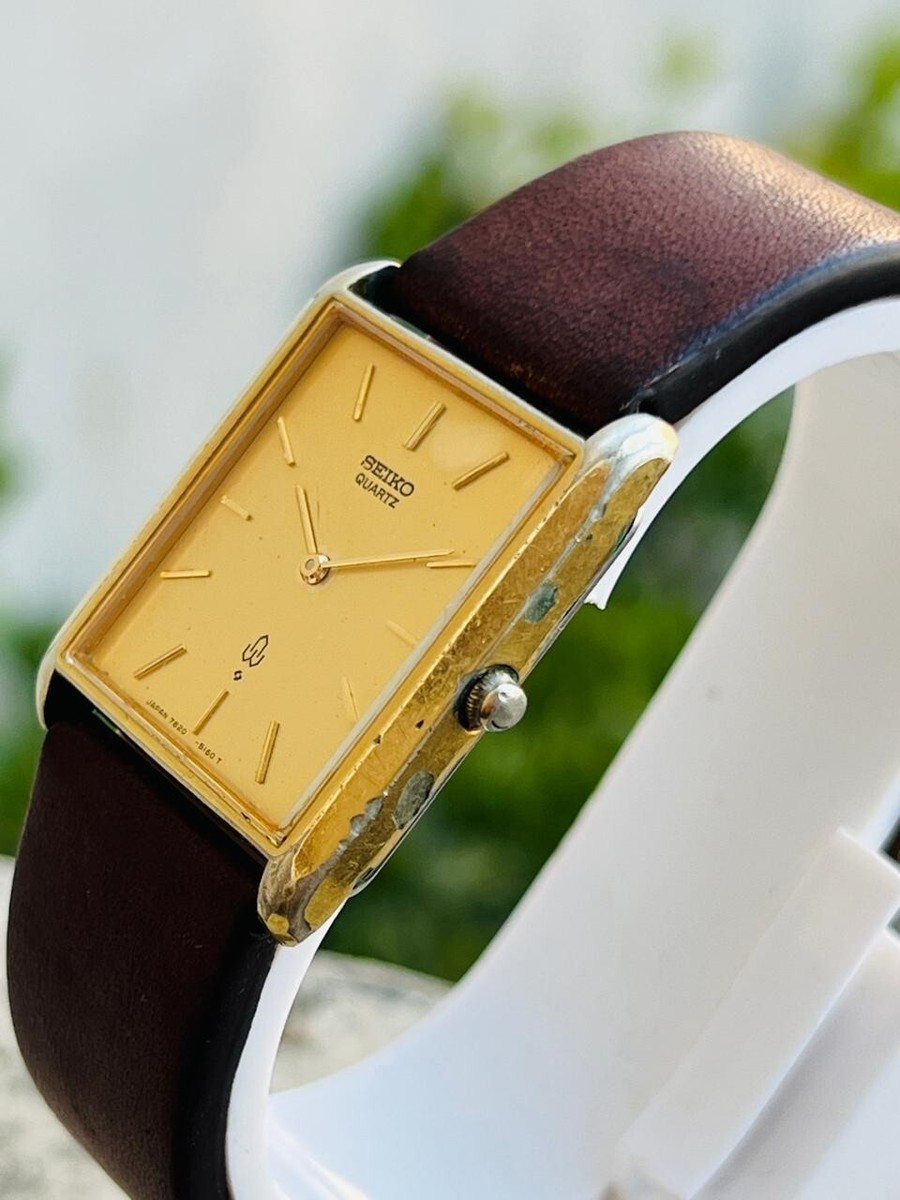 Vintage Seiko Quartz 7820-5130 SGP Steel Gold Plated Men's Analog